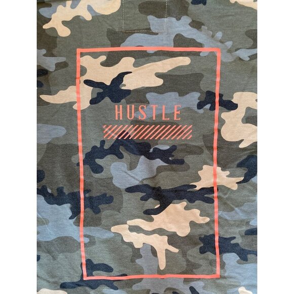 Five by Five Hoodie Camouflage Short Sleeve Hustle Stacks Drawstring Men Medium - Picture 4 of 7